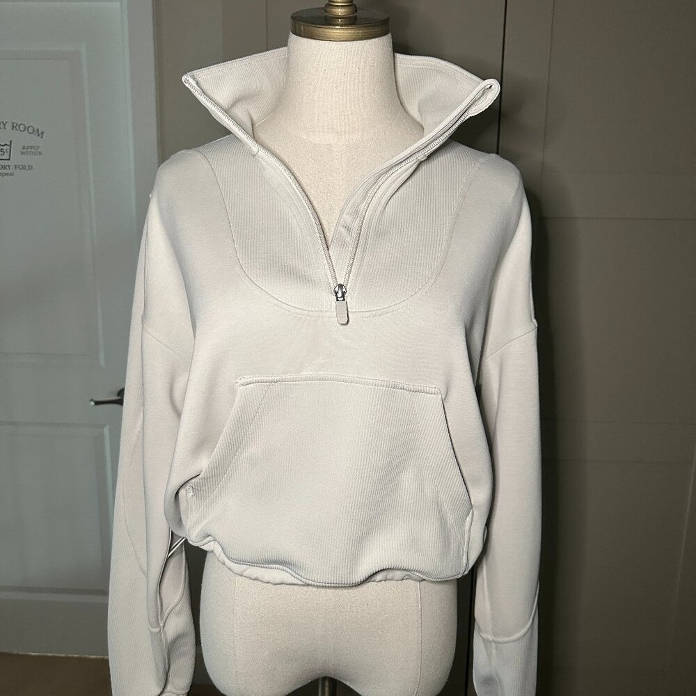 Lululemon Brushed Softstreme Ribbed Half-zip jacket ~ Size 8 ~ ECU!
